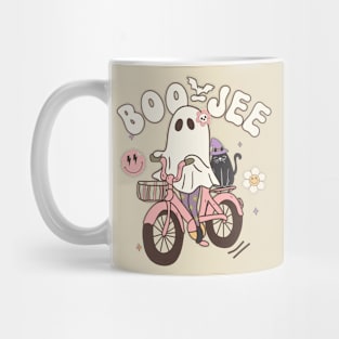 Funny Boo jee Vintage Halloween Design Groovy - Ghost Halloween Costume Present Idea For Girls Mug